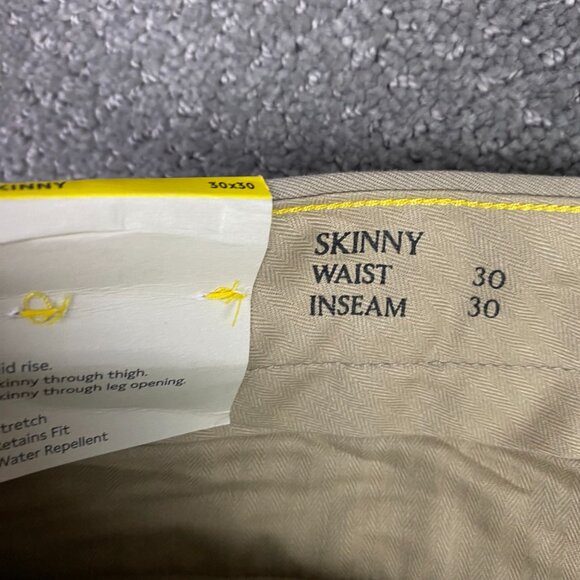 Banana Republic Rapid Movement Chino Skinny Pants Mens 30 x 30 Fit 32x29 Khaki - Picture 9 of 16
